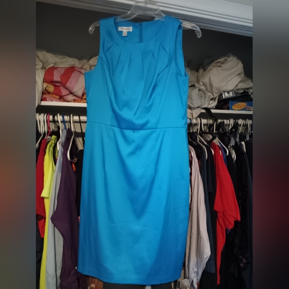 Dress Barn Vibrant Blue Midi Dress